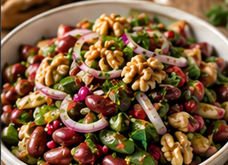 Armenian Bean Walnut Salad