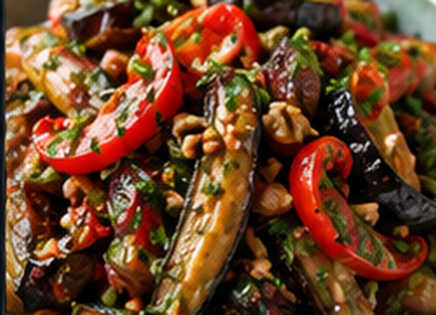 Georgian Eggplant Walnut Salad