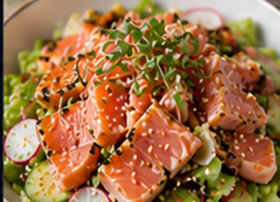 Salmon Tataki Salad