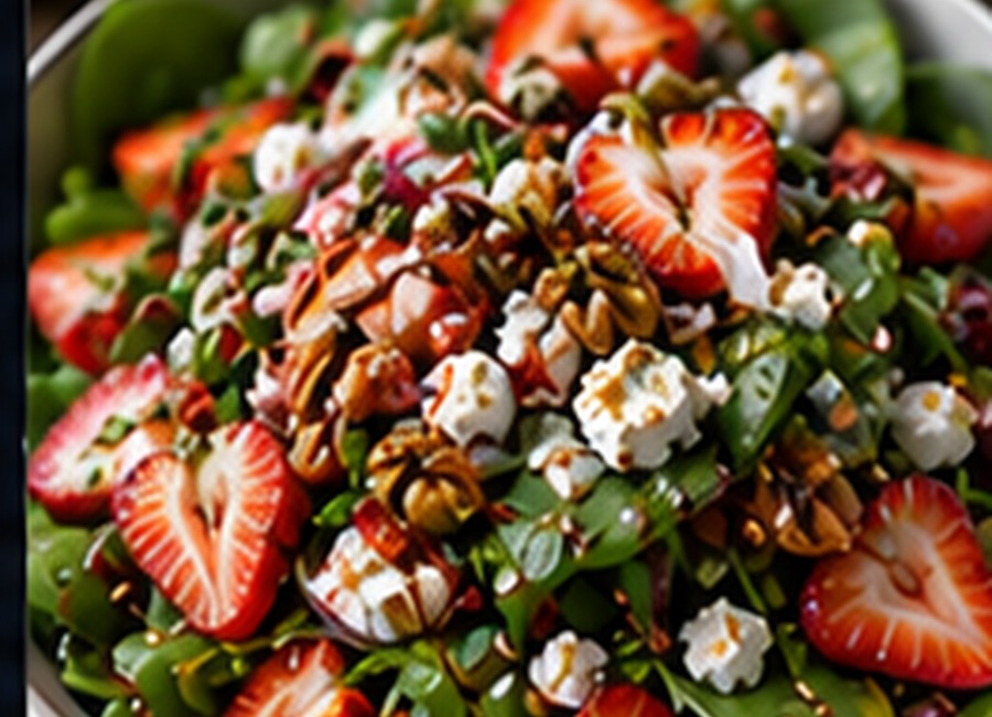 Strawberry Spinach Feta Salad