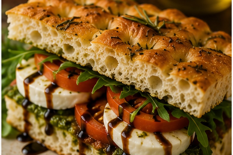 Caprese Focaccia Sandwich