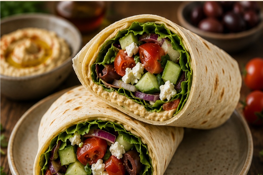 Mediterranean Hummus Wrap