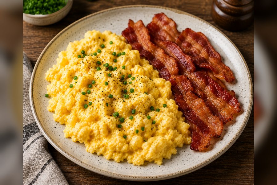 Scrambled Eggs with Bacon