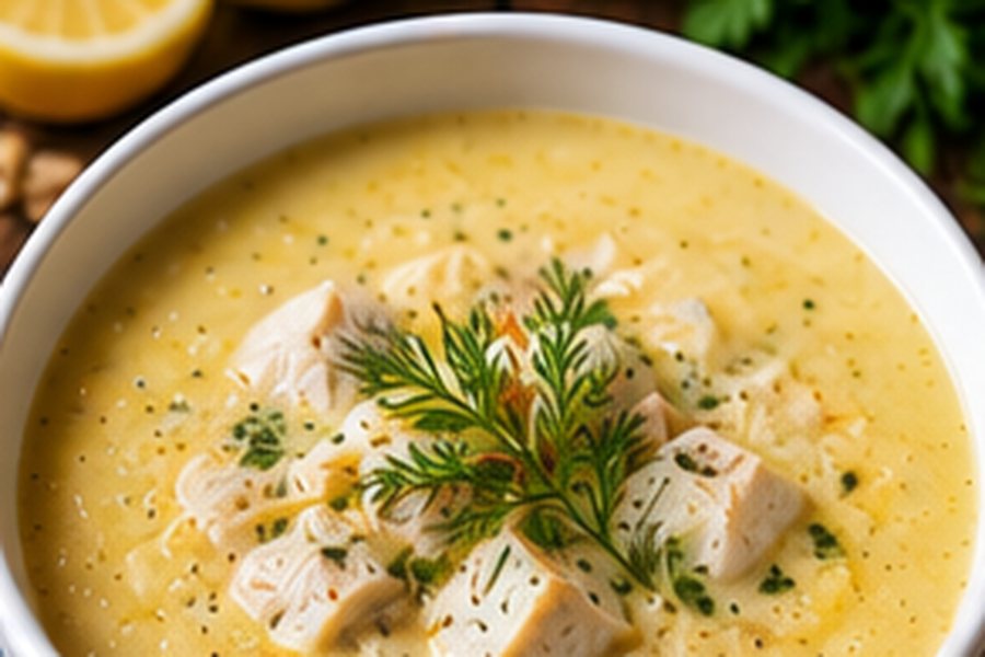 Greek Fish Avgolemono Soup